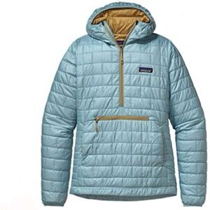 Patagonia Nano Puff Bivy Insulated Tubular blue Pullover Jacket Womens S